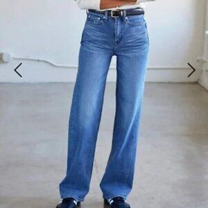 AYR Women's Secret Sauce Comfort Wide Leg Stretch Jeans Blue 27 R *Tiny Flaw*